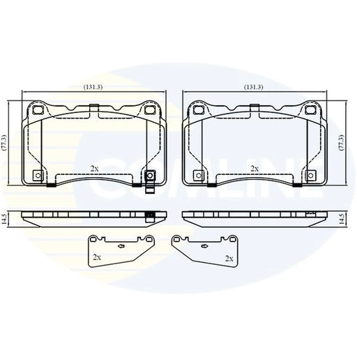Comline 4 x Front Brake Pad Set CBP32859