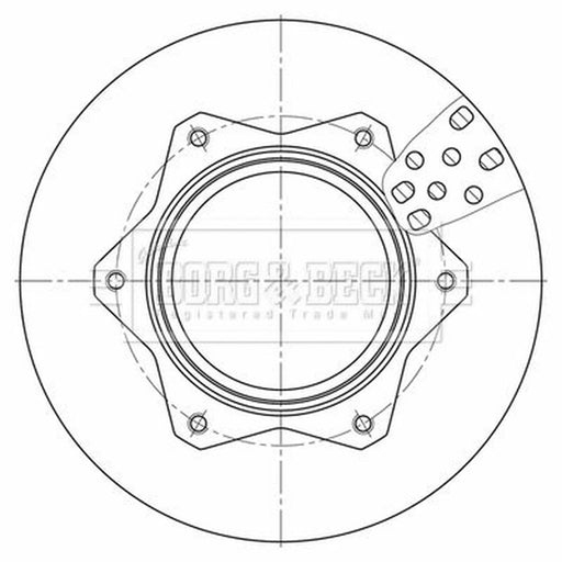 Borg & Beck 2 x Vented Rear Brake Discs BBD32652