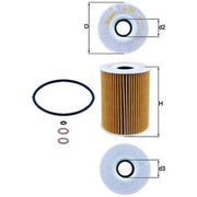 Mahle Engine Oil Filter OX 254D3