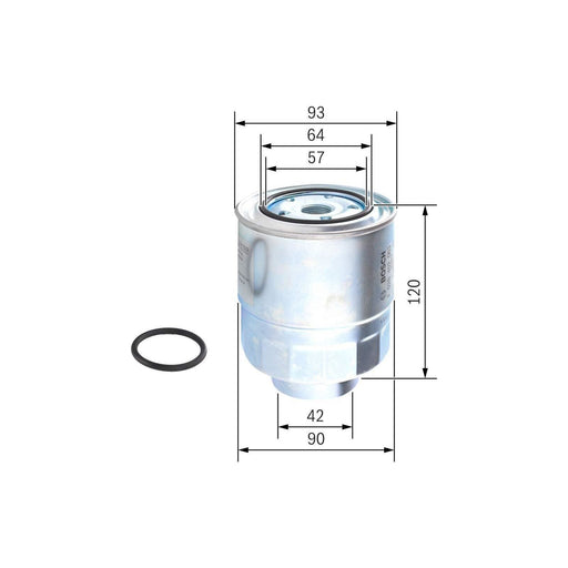 Bosch Car Fuel Filter N2063 Fits Honda Civic I-Ctdi|I-Ctdi Gt Type S|I-Ctdi Type Bosch  - Town Parts