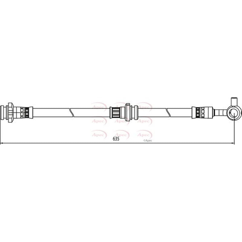 Apec Brake Hydraulic Hose Line Front Right HOS4057