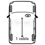 Borg & Beck Handbrake Cable Left Front BKB3504
