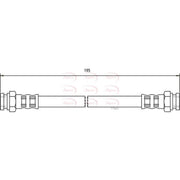 Apec Brake Hydraulic Hose Line Rear HOS3042