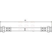 Apec Brake Hydraulic Hose Line Rear HOS3042