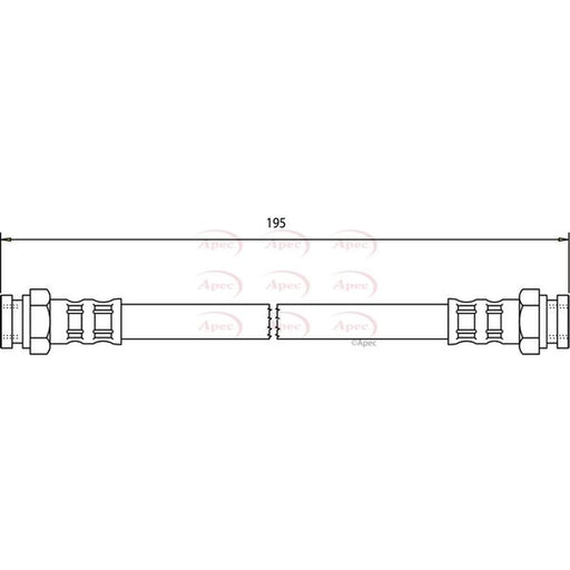 Apec Brake Hydraulic Hose Line Rear HOS3042