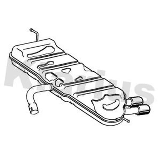 Klarius Box With Tail Pipe Rear AU497E
