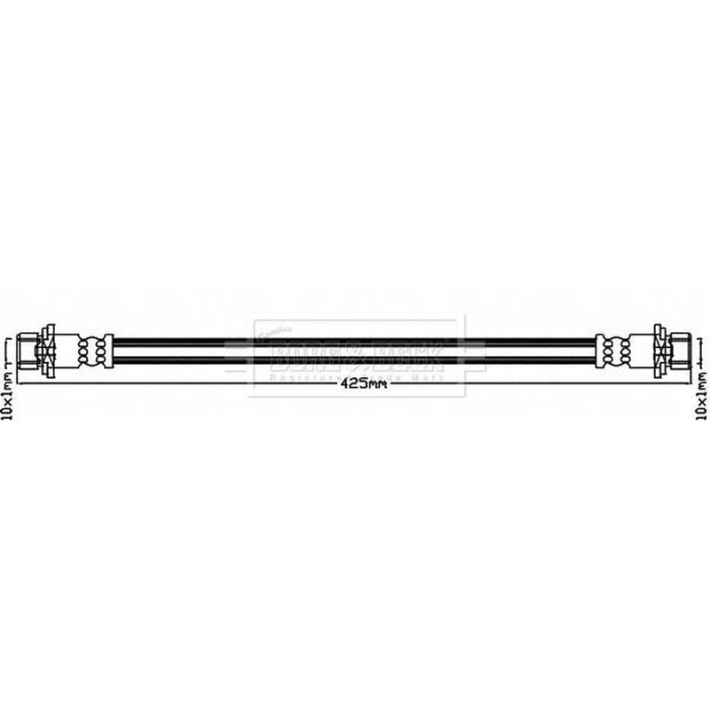 Borg & Beck Brake Hydraulic Hose Line Rear Rig BBH8061