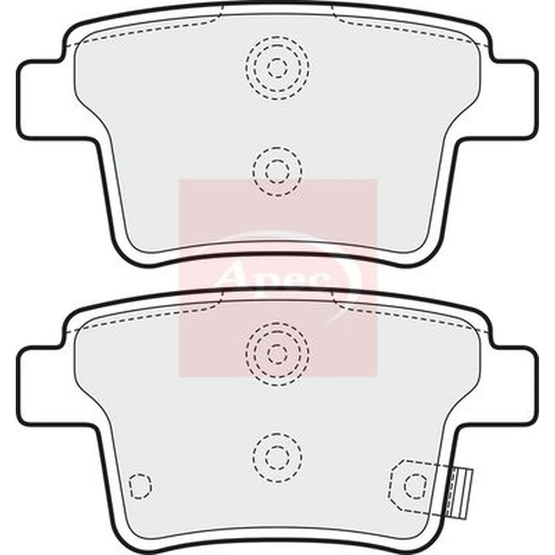 Apec Rear Brake Pad Set PAD1631