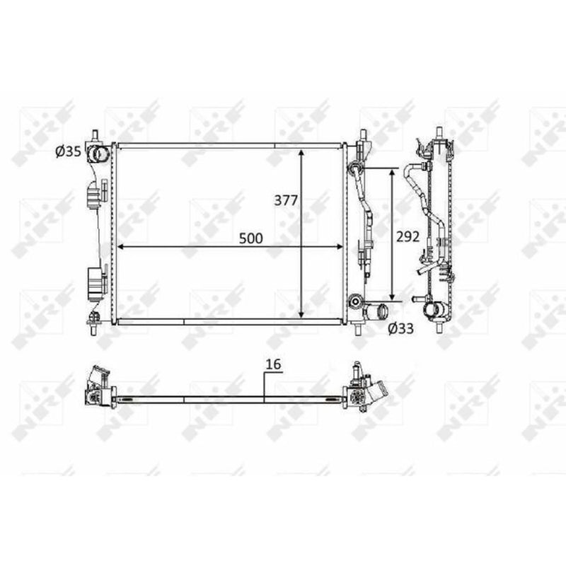 NRF Engine Radiator 58556