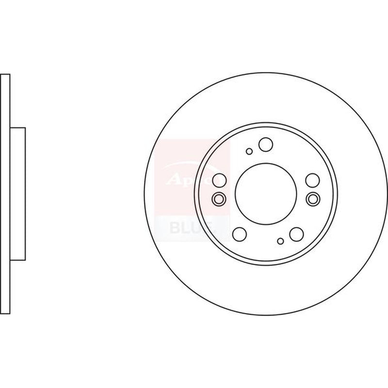 Apec 2 x Solid Rear Brake Discs SDK6753
