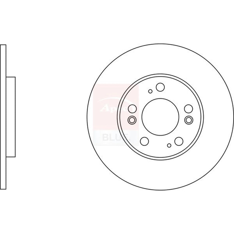 Apec 2 x Solid Rear Brake Discs SDK6753
