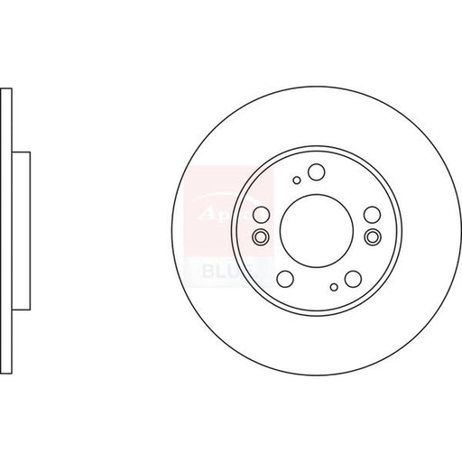 Apec 2 x Solid Rear Brake Discs SDK6753