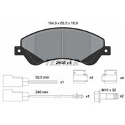 Textar Front Brake Pad Set 2448501