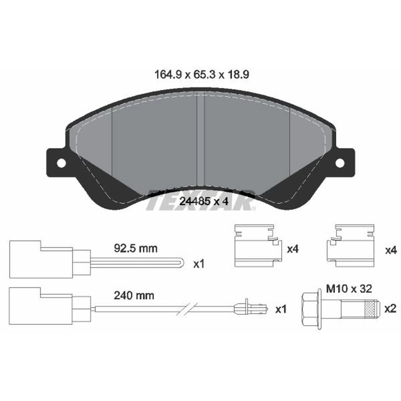 Textar Front Brake Pad Set 2448501