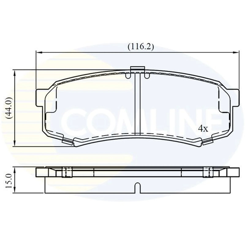 Comline 4 x Rear Brake Pad Set CBP0404