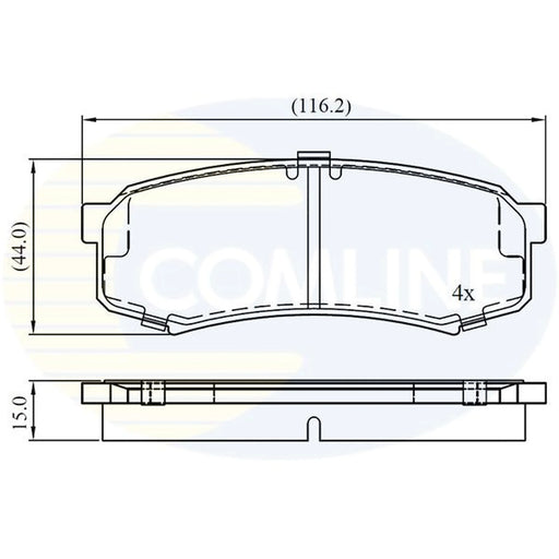 Comline 4 x Rear Brake Pad Set CBP0404