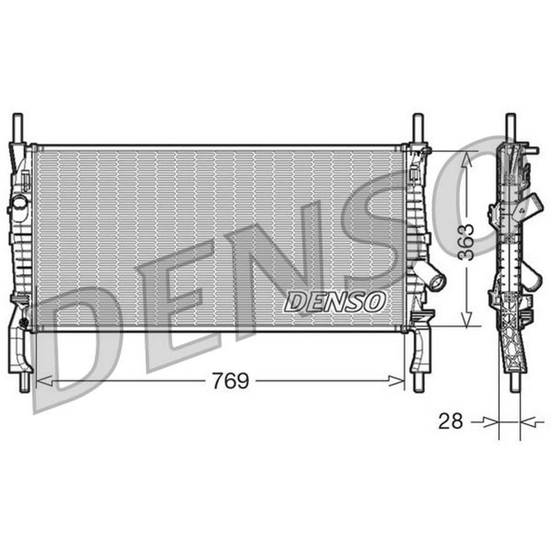 Denso Engine Radiator DRM10106