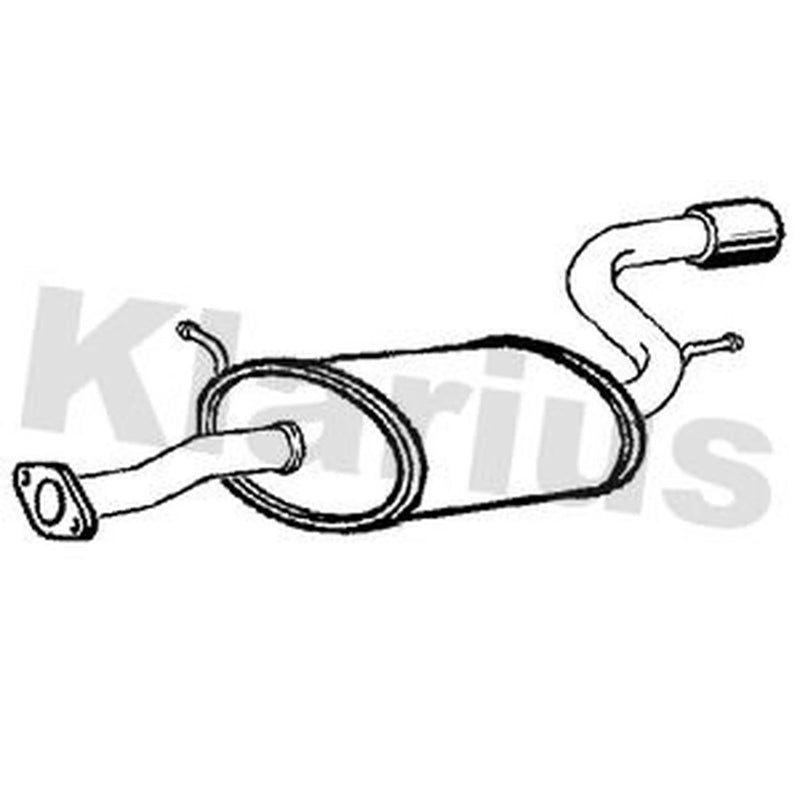 Klarius Box With Tail Pipe Left Rear CV19V