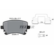 Textar Rear Brake Pad Set 2332601