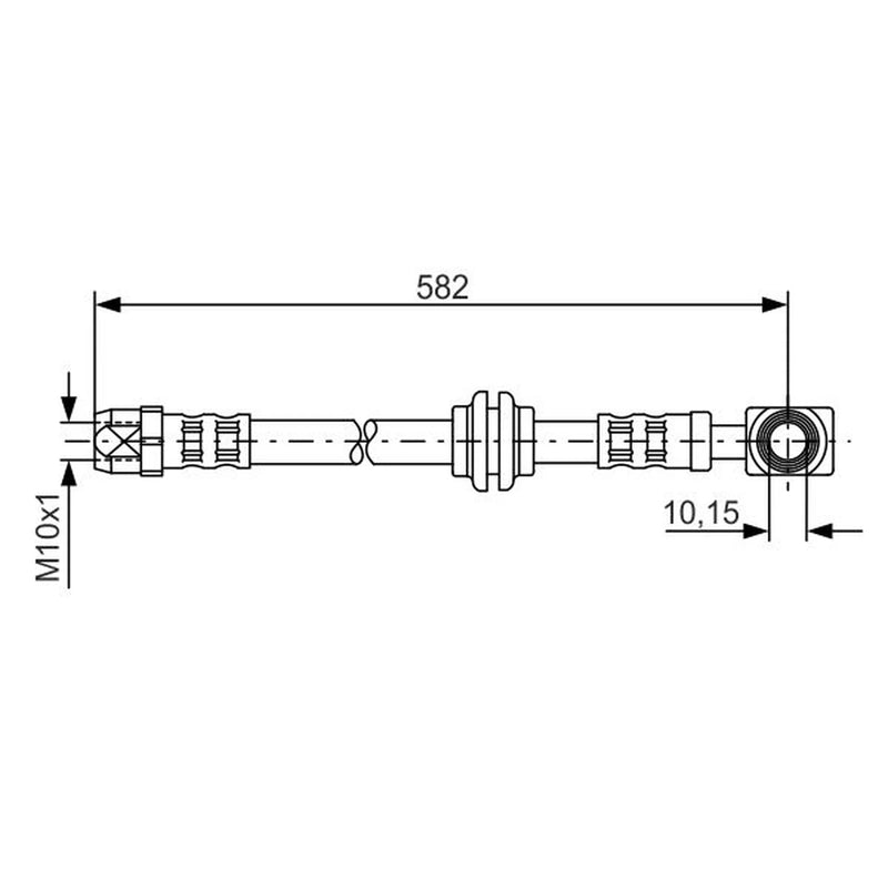 Bosch Brake Hydraulic Hose Line Front 1 987 476 991