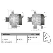 Denso Car Alternator 12V DAN2004