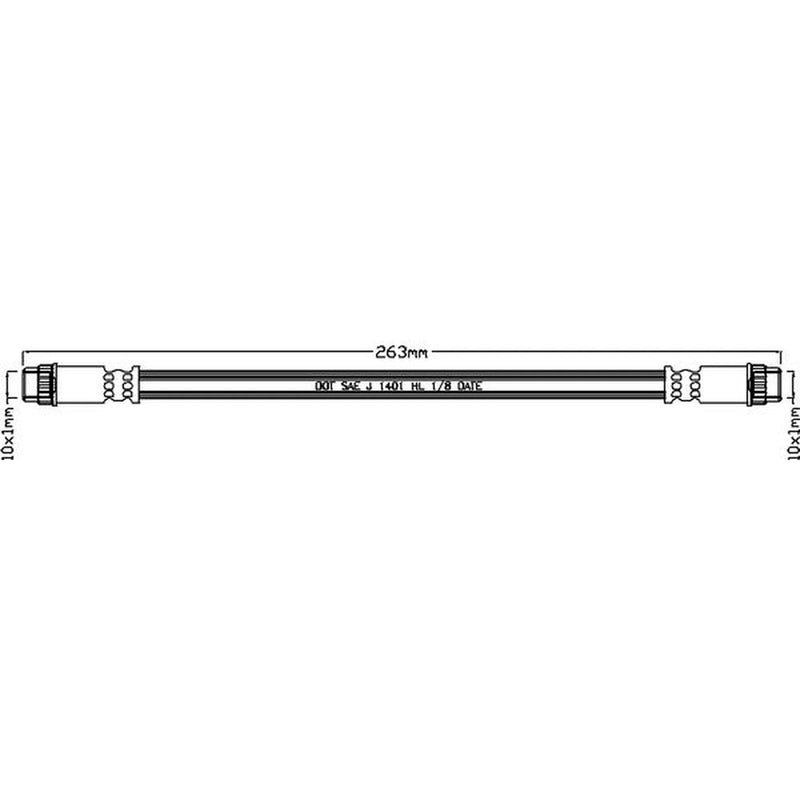 Juratek Brake Hydraulic Hose Line Rear Left JBH1007