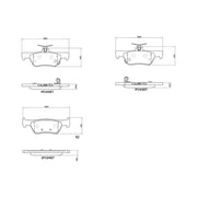Brembo 4 x Rear Brake Pad Set P28110