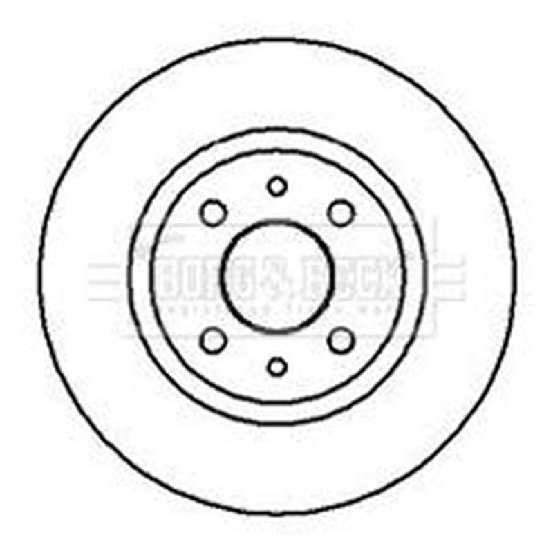 Borg & Beck 2 x Solid Front Brake Discs BBD4002