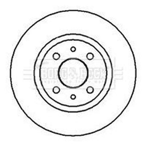 Borg & Beck 2 x Solid Front Brake Discs BBD4002