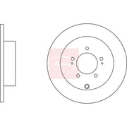 Apec 2 x Solid Rear Brake Discs DSK2697