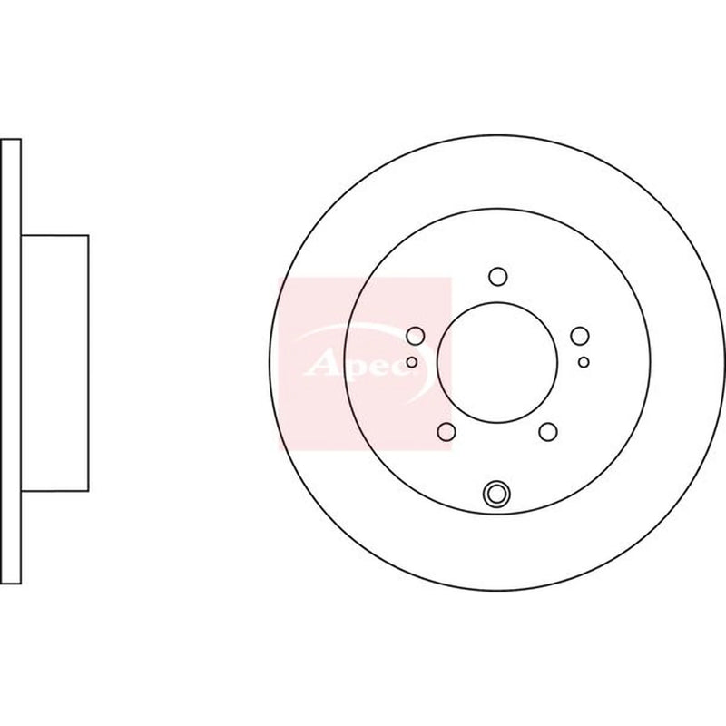 Apec 2 x Solid Rear Brake Discs DSK2697