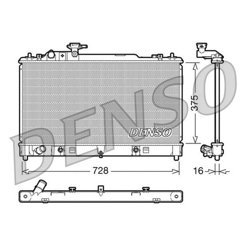 Denso Engine Radiator DRM44021