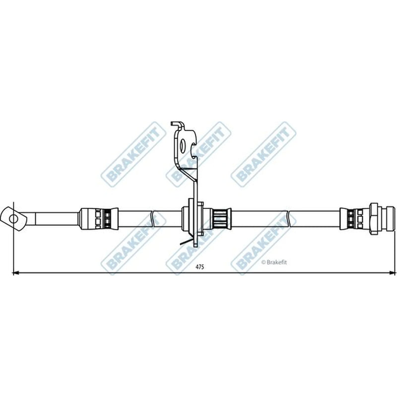 Apec Brake Hydraulic Hose Line Rear Left BHO4248