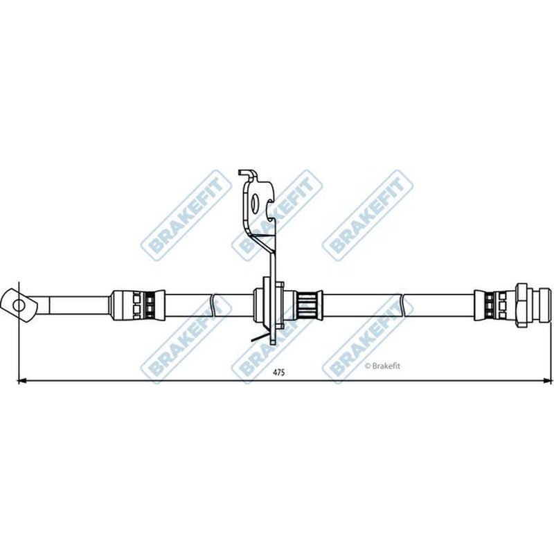 Apec Brake Hydraulic Hose Line Rear Left BHO4248