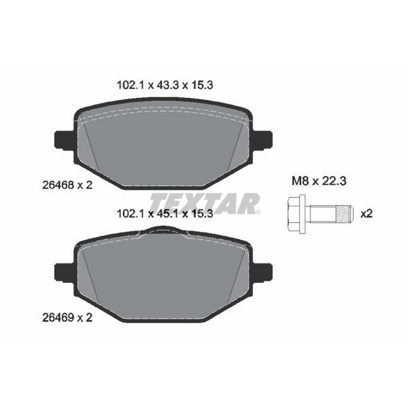 Textar Rear Brake Pad Set 2646801
