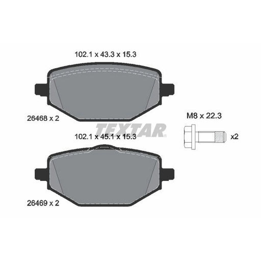 Textar Rear Brake Pad Set 2646801