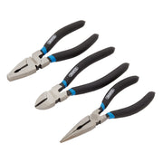 Draper Pliers Set 3 Piece Carbon Steel with PVC Dipped Handles