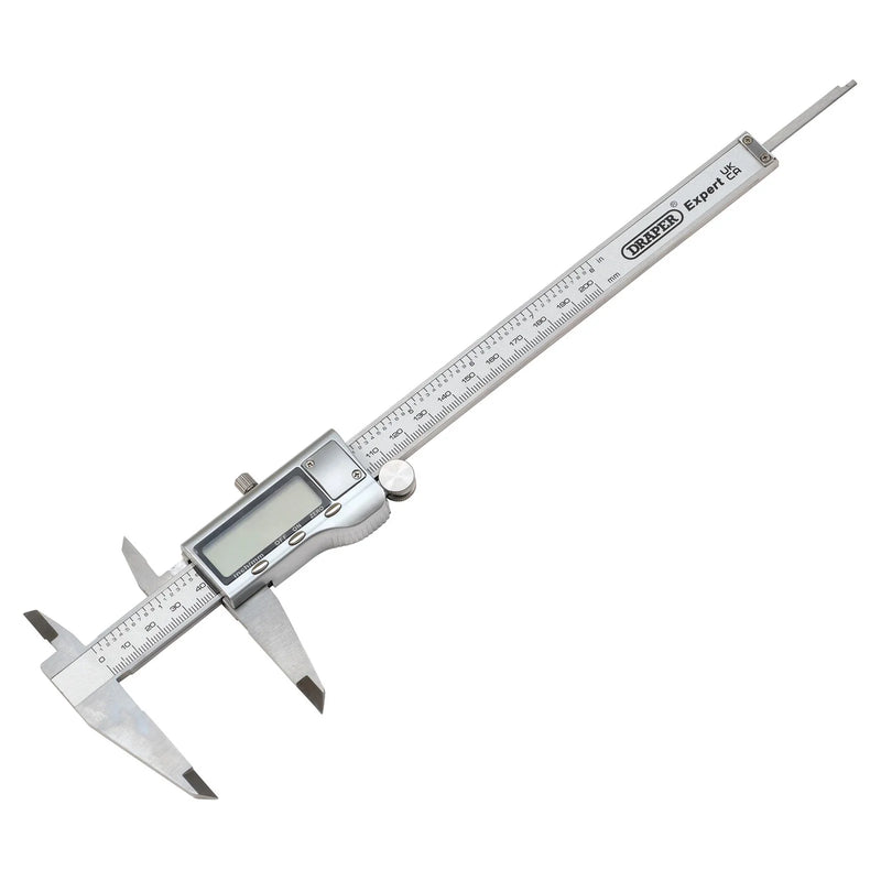 Draper Expert Digital Caliper, Stainless Steel, Extra-Large LCD