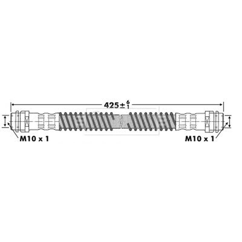 Borg & Beck Brake Hydraulic Hose Line Rear Left BBH7301