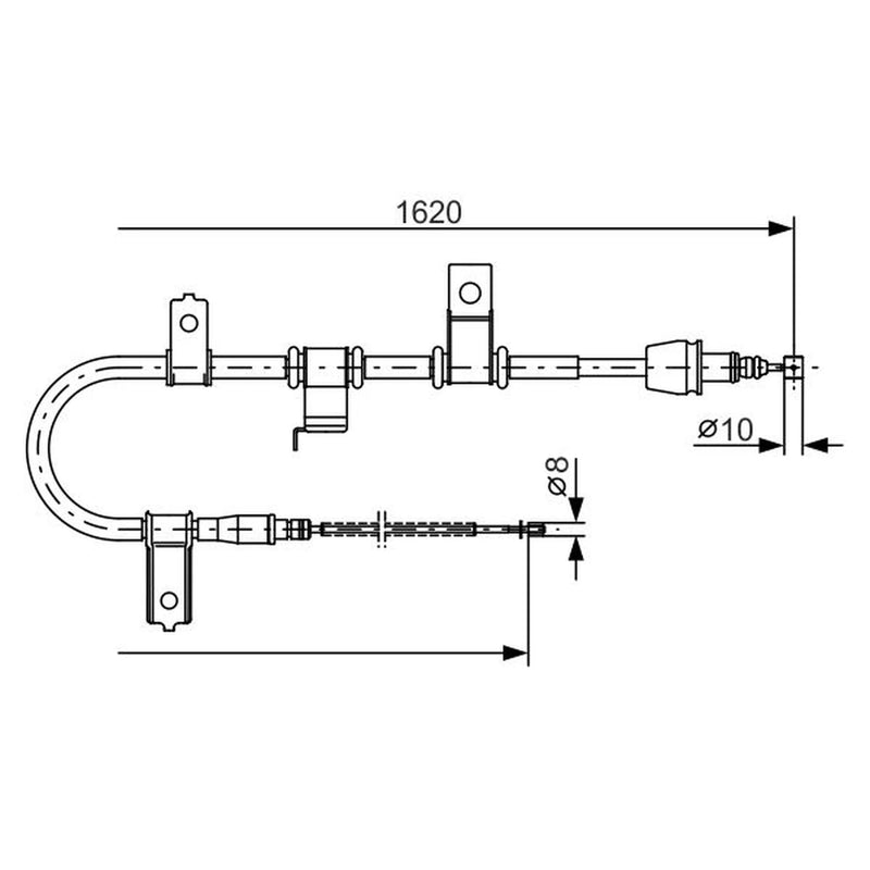 Bosch Handbrake Cable Right Rear 1 987 482 071