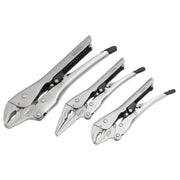 Draper Auto Locking Pliers Set 3 Piece with Wire Cutters