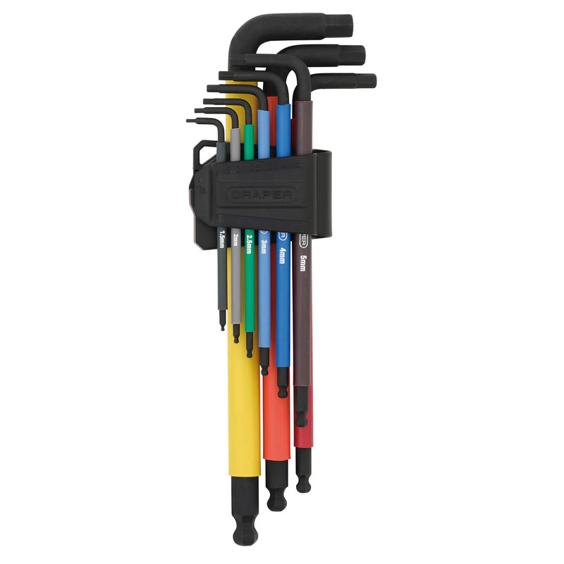 Draper Extra-Long Arm Hex Key Set 9 Piece