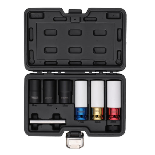 Draper Wheel Nut & Bolt Extractor Socket Set, 7 Piece 1/2" Drive