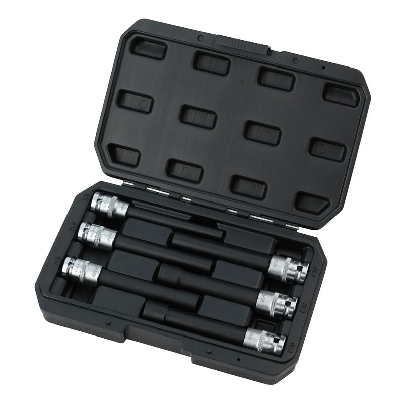 Draper Extra Long E-Type Sockets 1/2" Sq. Dr. 6 Piece Set