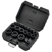 Draper External Torx Plus Socket Set 19 Piece 1/4" 3/8" 1/2"