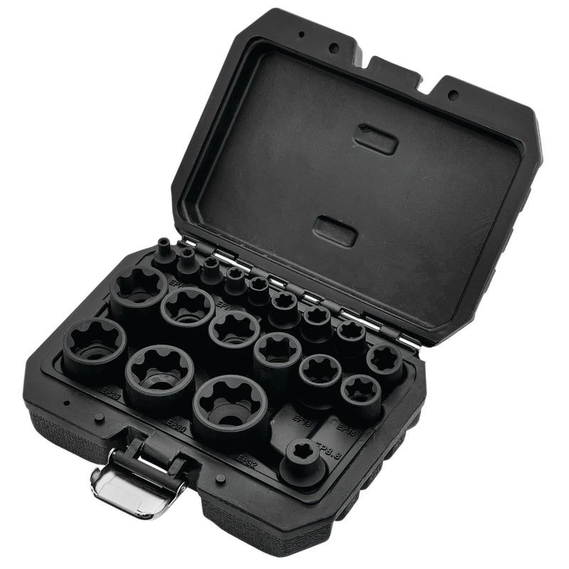 Draper External Torx Plus Socket Set 19 Piece 1/4" 3/8" 1/2"