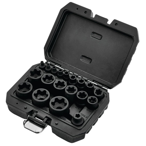 Draper External Torx Plus Socket Set 19 Piece 1/4" 3/8" 1/2"