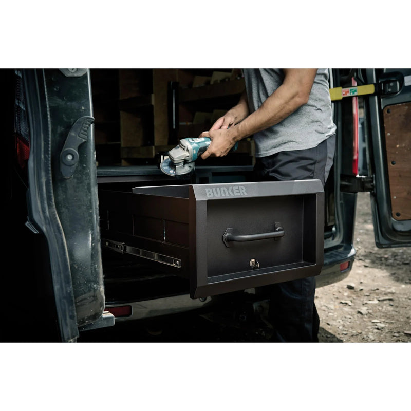 Bunker S1 Slider Tool Storage Box, Heavy-Duty Steel, Black