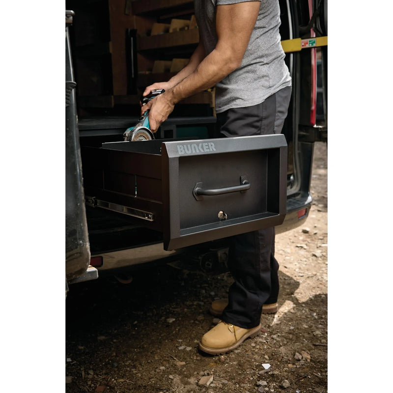 Bunker S1 Slider Tool Storage Box, Heavy-Duty Steel, Black