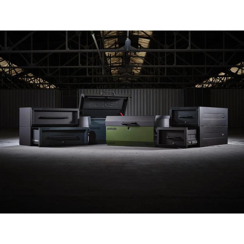 Bunker K1 Stacker Box, Black, Heavy-Duty Tool Storage